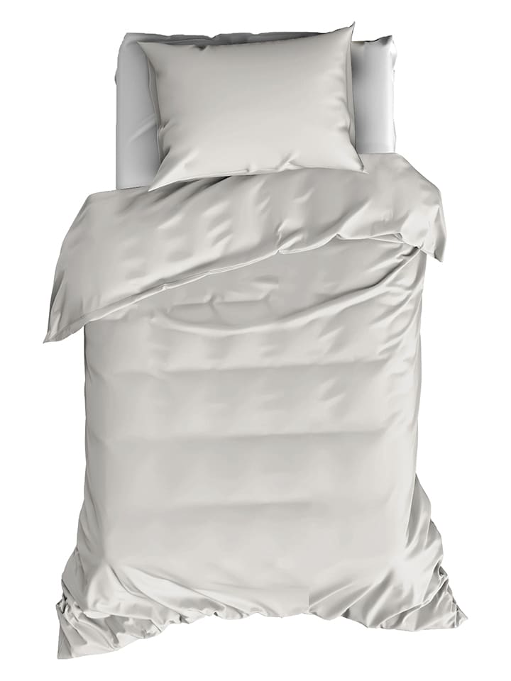 De Witte Lietaer Komplet pościeli satynowej "Smart" w kolorze kremowym rozmiar: 155x220 cm