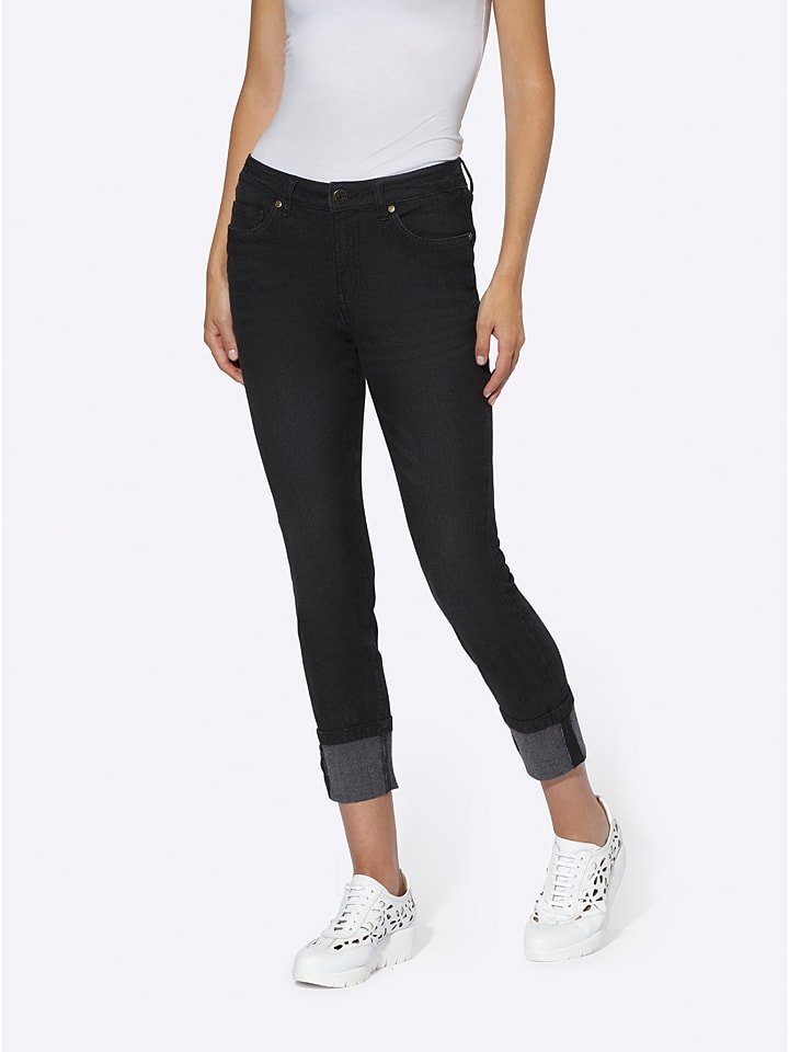 Heine Dżinsy - Slim fit - w kolorze czarnym rozmiar: 44