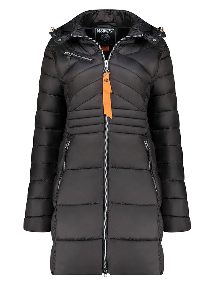 Geographical Norway Płaszcz pikowany w kolorze czarnym rozmiar: S