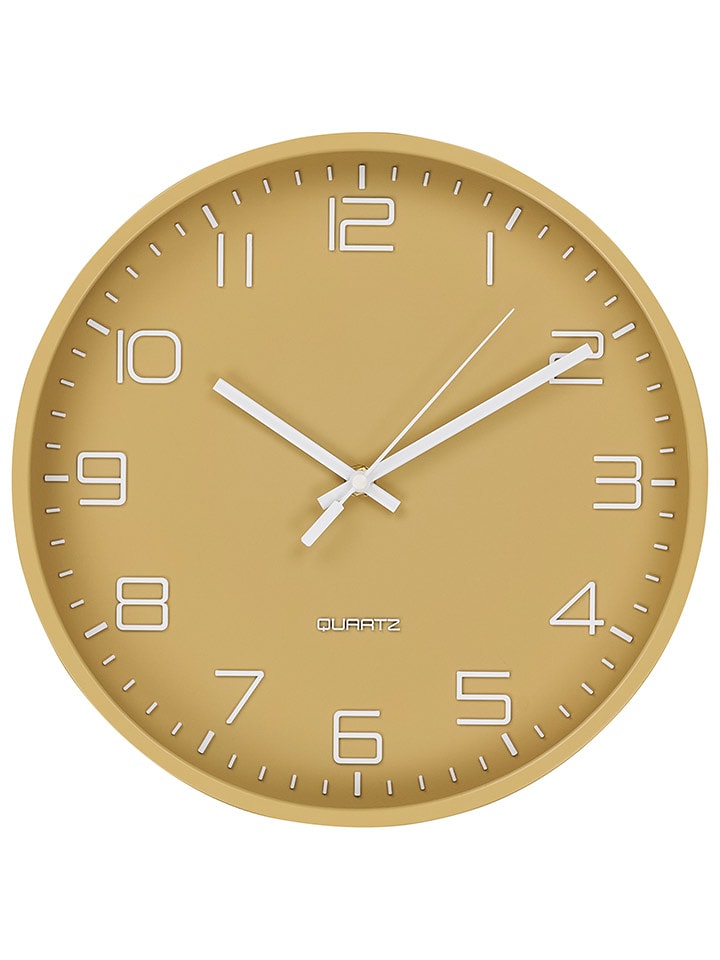 House Nordic Zegar ścienny "Rosolini" w kolorze musztardowym - Ø 30 cm rozmiar: onesize