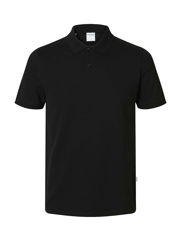 SELECTED HOMME Koszulka polo "Atlas" w kolorze czarnym rozmiar: M