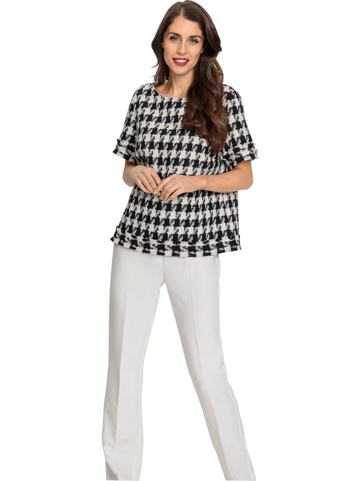 Heine Bluzka w kolorze kremowo-czarnym rozmiar: 50