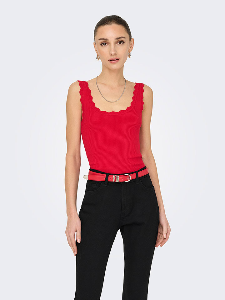 JDY Top w kolorze czerwonym rozmiar: XL