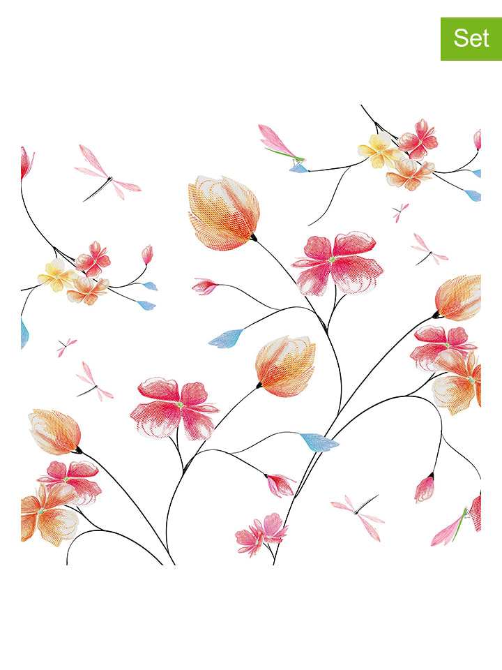 ppd Serwetki (40 szt.) "Suzanne" w kolorze biało-czerwonym rozmiar: onesize