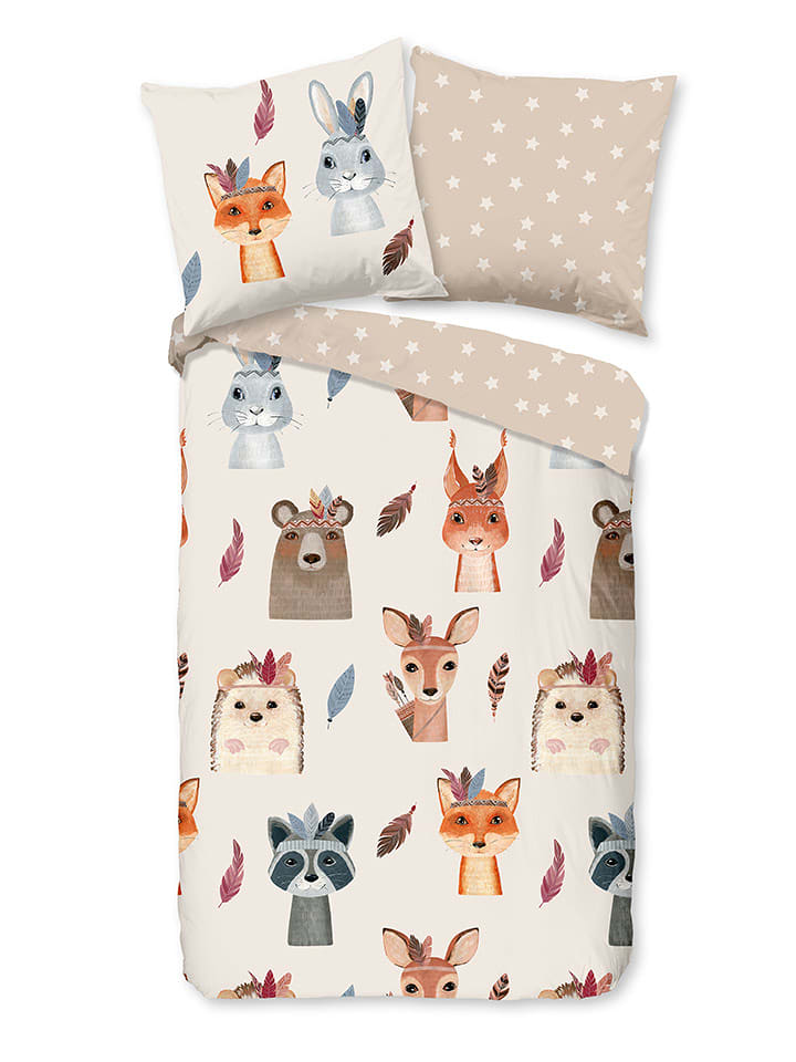 Good Morning Komplet pościeli "Rave" w kolorze beżowym rozmiar: 140x220 cm