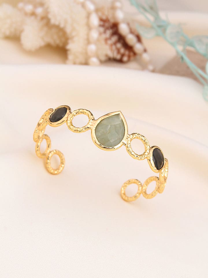 L'Atelier de Gaia Pozłacana bransoletka z elementami ozdobnymi rozmiar: onesize