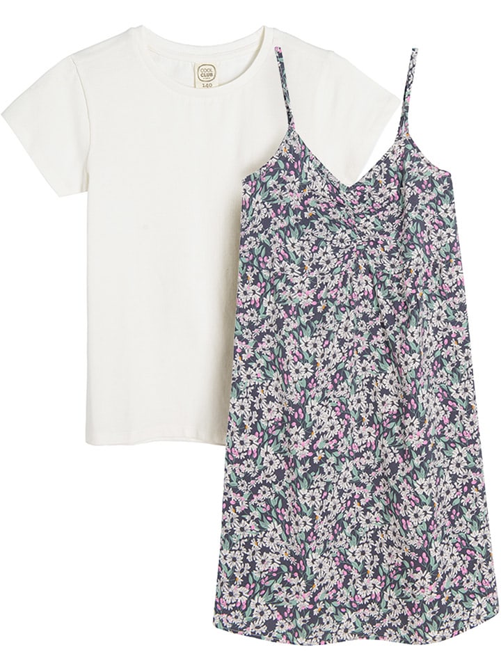 COOL CLUB 2-częściowy zestaw w kolorze biało-granatowym rozmiar: 146