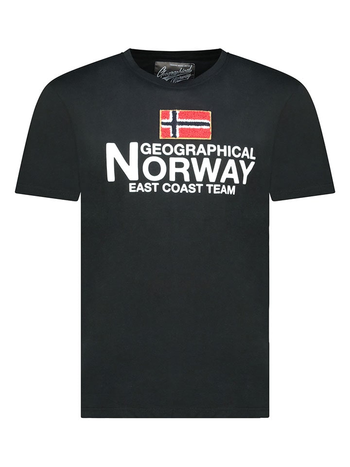 Geographical Norway Koszulka "Jacky" w kolorze czarnym rozmiar: M