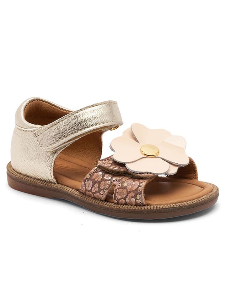 bisgaard Skórzane sandały w kolorze złoto-beżowym rozmiar: 30