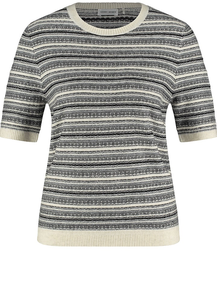 Gerry Weber Sweter w kolorze kremowo-czarnym rozmiar: 38