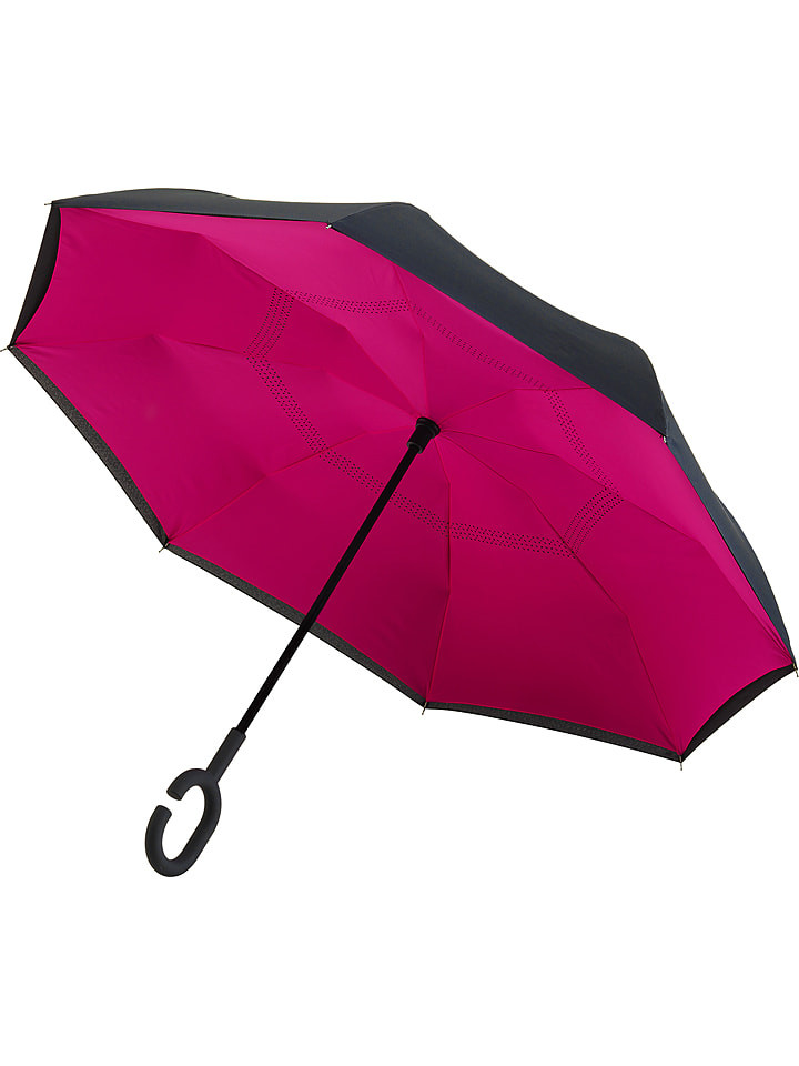 Impliva Parasol odwrotny w kolorze różowo-czarnym - Ø 107 cm rozmiar: onesize