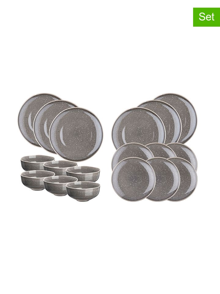 Björn 18-częściowy zestaw talerzy "Stellar" w kolorze szarobrązowym rozmiar: onesize
