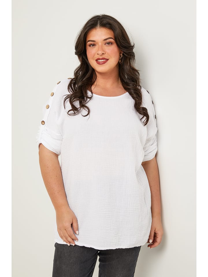 Curvy Lady Bluzka w kolorze białym rozmiar: 40/42