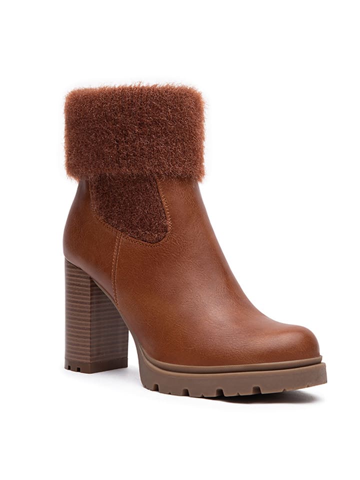 Foreverfolie Botki w kolorze jasnobrązowym rozmiar: 41