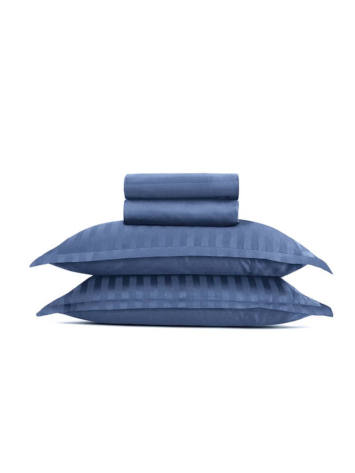 CXL by Christian Lacroix 4-częściowy zestaw satynowy w kolorze niebieskim rozmiar: 230x270 cm