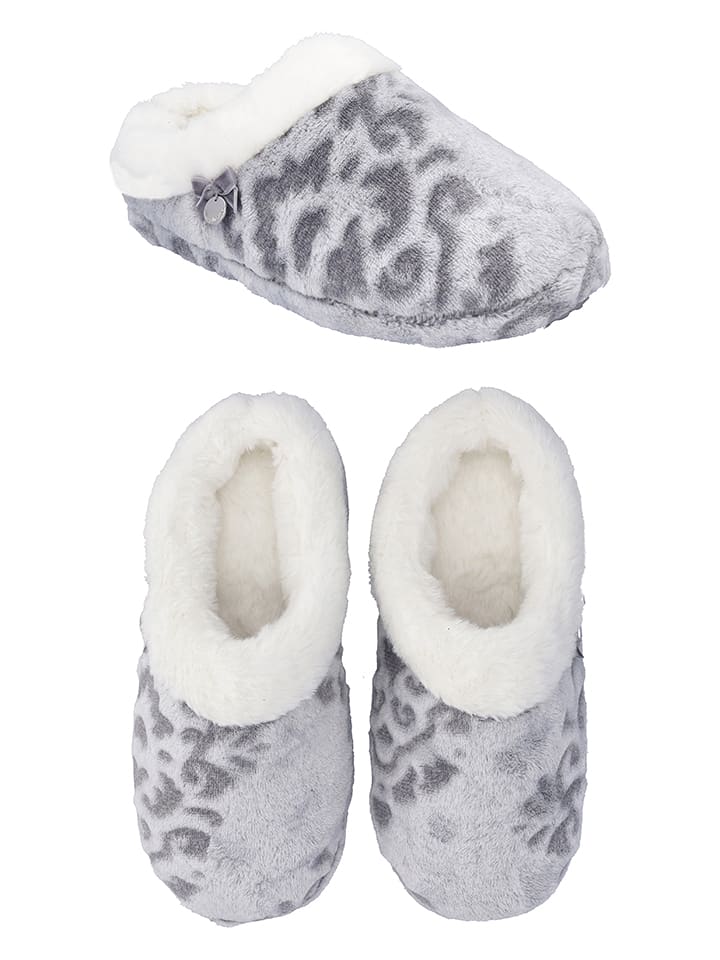 maryplaid Kapcie w kolorze szarym rozmiar: 40/41