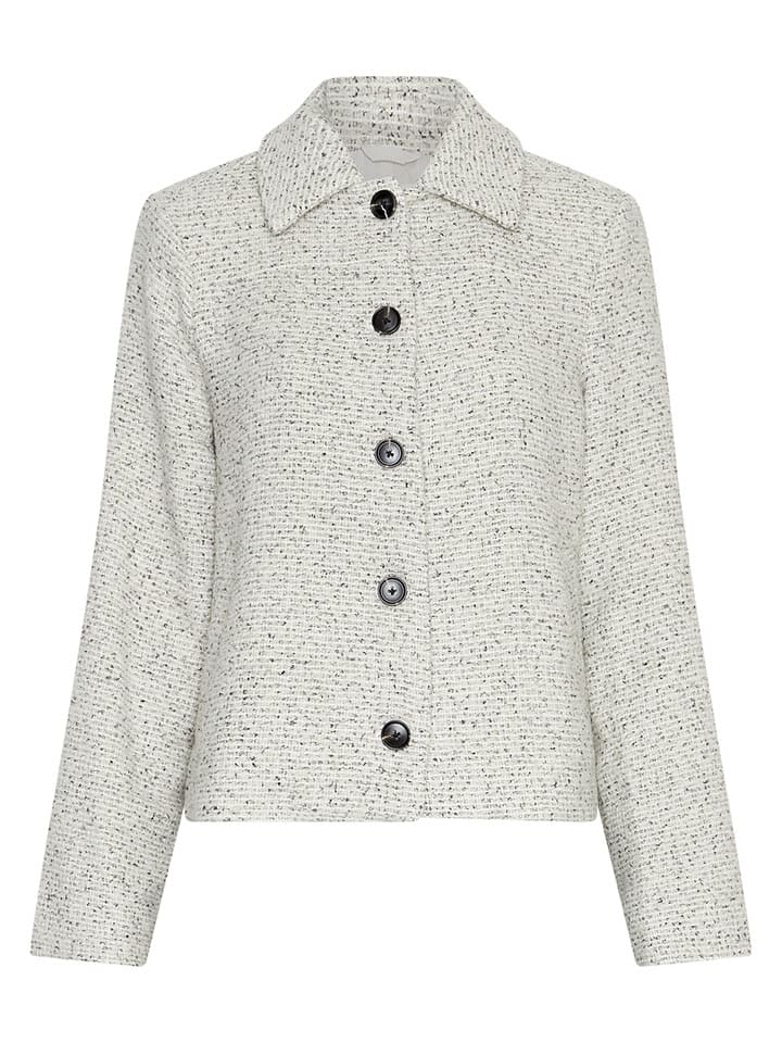 MOSS COPENHAGEN Kurtka koszulowa "Aiste Abriella" w kolorze kremowo-czarnym rozmiar: XS/S