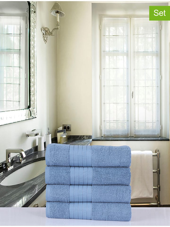 Hip Ręczniki (4 szt.) w kolorze błękitnym do rąk rozmiar: 50x100 cm