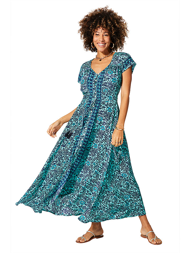 Aller Simplement Sukienka w kolorze turkusowo-czarnym rozmiar: 38/40