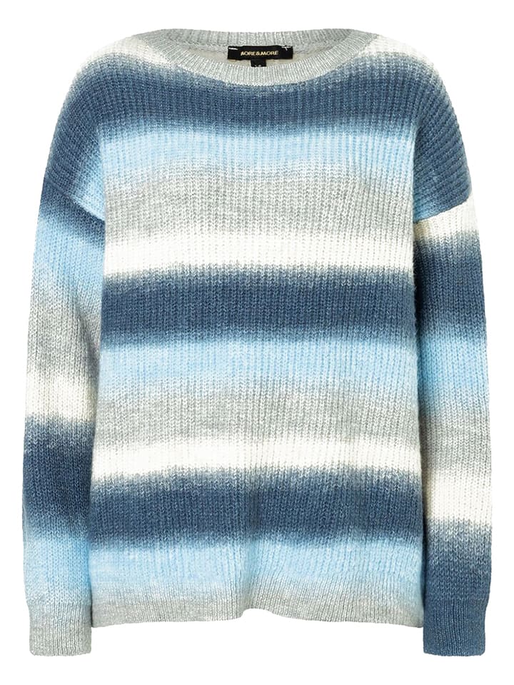 More & More Sweter w kolorze granatowo-błękitno-szarym rozmiar: 36