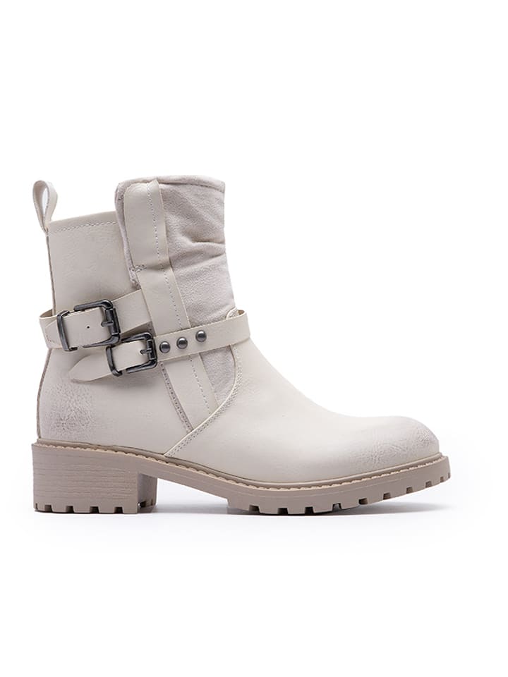 Foreverfolie Botki w kolorze kremowym rozmiar: 37