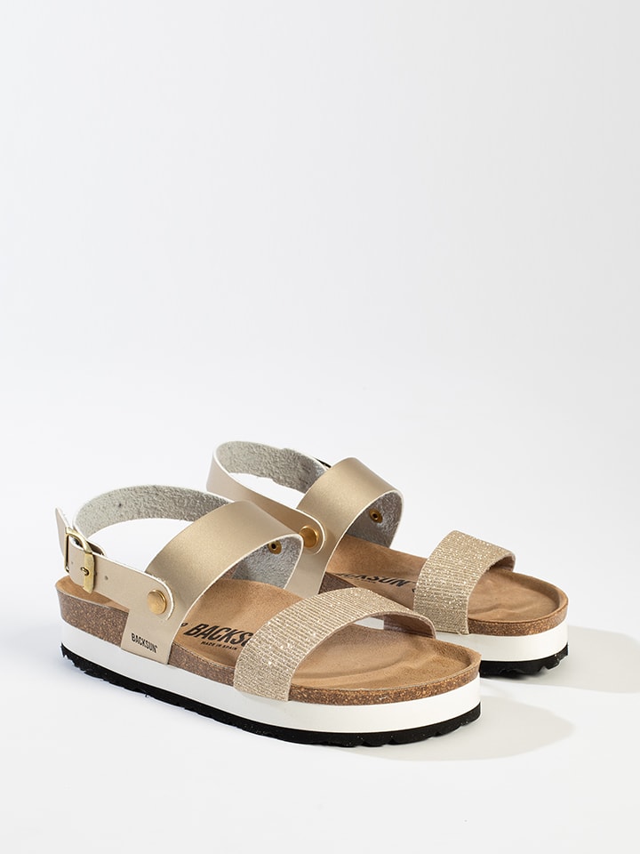BACKSUN Sandały "Gaias" w kolorze złotym rozmiar: 40