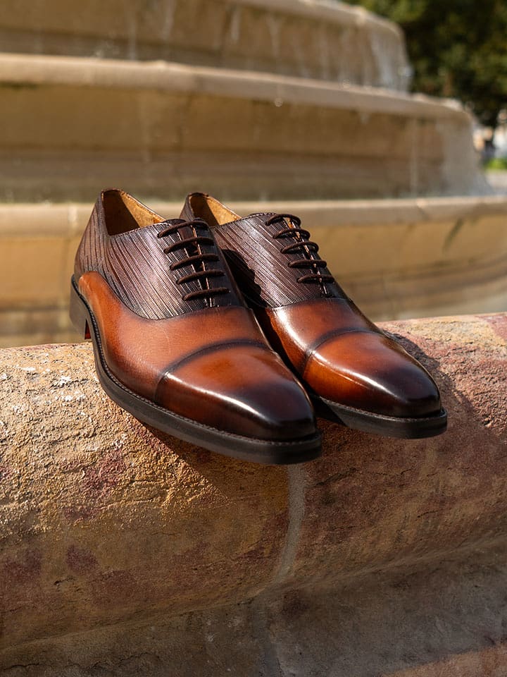 MELVIN & HAMILTON Skórzane trzewiki "Lawrence 3" w kolorze jasnobrązowym rozmiar: 43