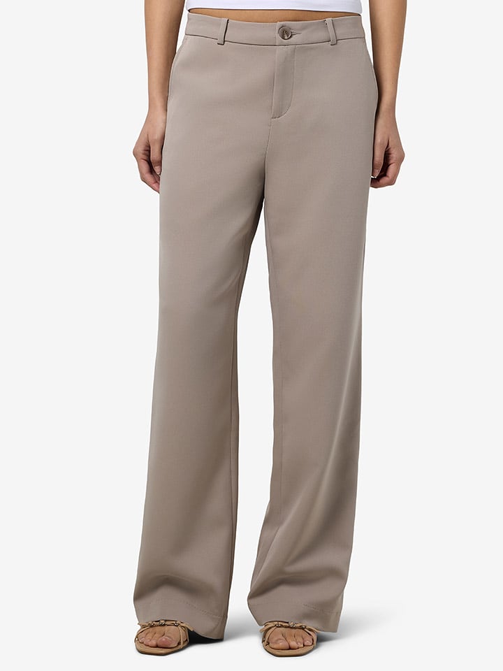 Noisy may Spodnie w kolorze szarobrązowym rozmiar: XL