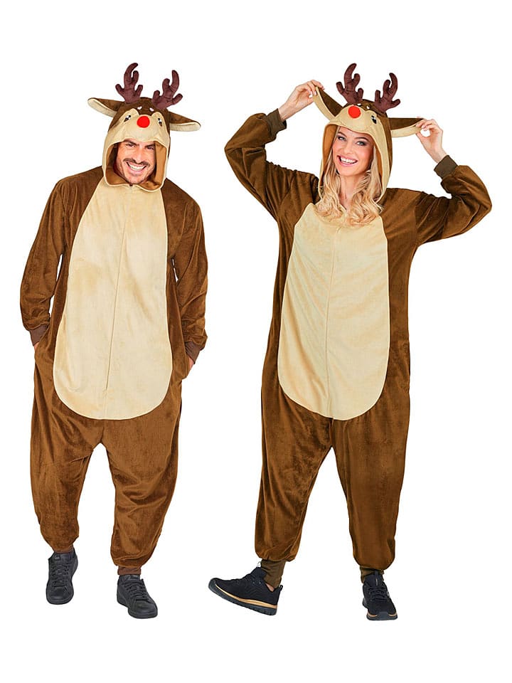 Carnival Party Kombinezon kostiumowy "Reindeer" w kolorze jasnobrązowo-beżowym rozmiar: L/XL