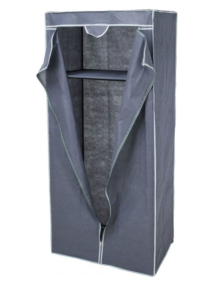 Joybos Materiałowa szafa w kolorze szarym - 75 x 160 x 46 cm rozmiar: onesize