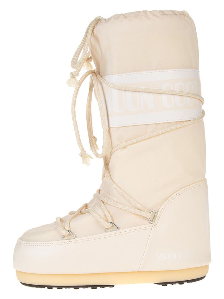 Moon Boot Botki zimowe "Icon" w kolorze kremowym rozmiar: 35-38