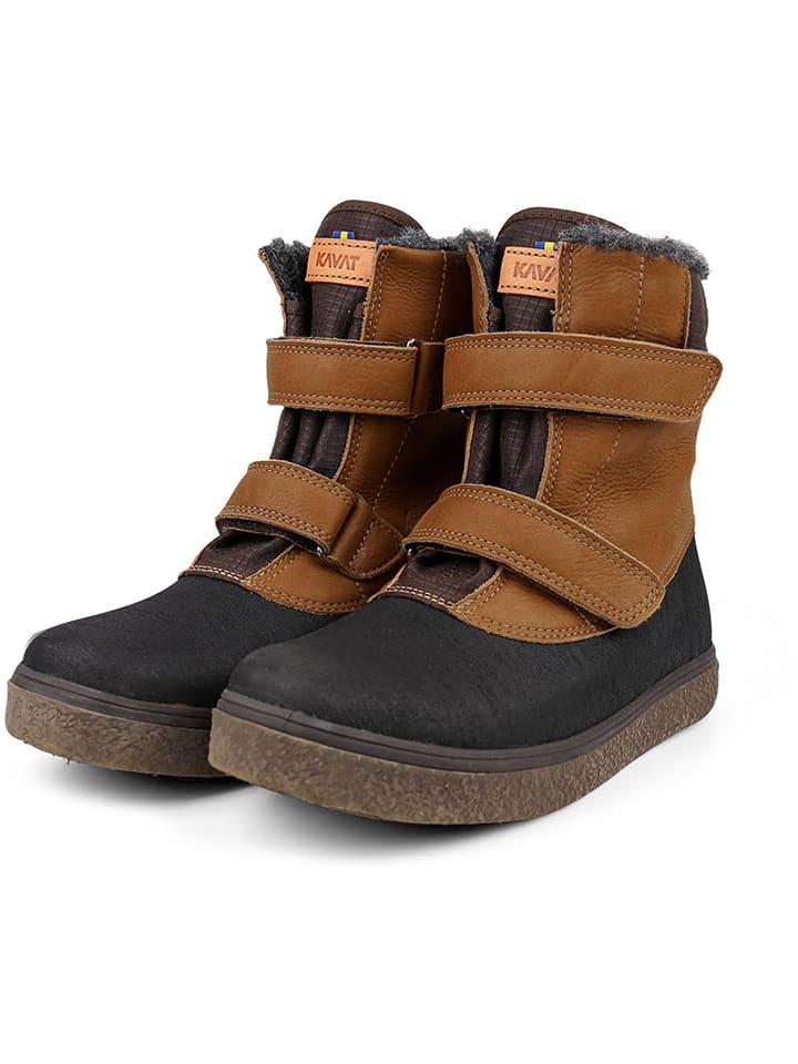 KAVAT Skórzane botki zimowe "Storhogna" w kolorze jasnobrązowym rozmiar: 31
