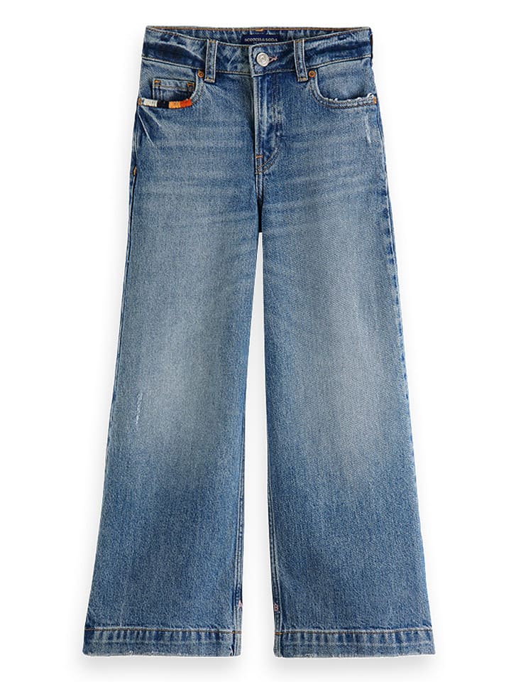 Scotch & Soda Dżinsy - Wide fit - w kolorze niebieskim rozmiar: 140