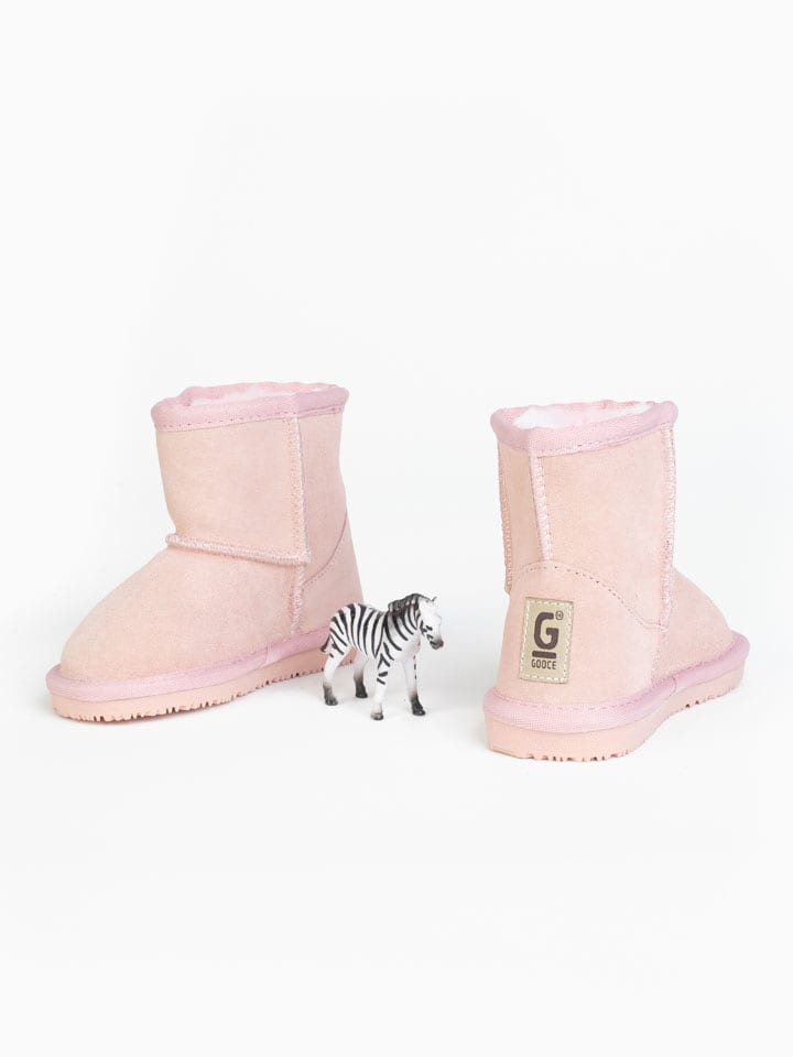Gooce Skórzane botki zimowe "Ethel Toddler" w kolorze jasnoróżowym rozmiar: 27