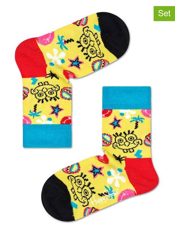 Happy Socks Skarpety (2 pary) w kolorze żółtym rozmiar: 22-24