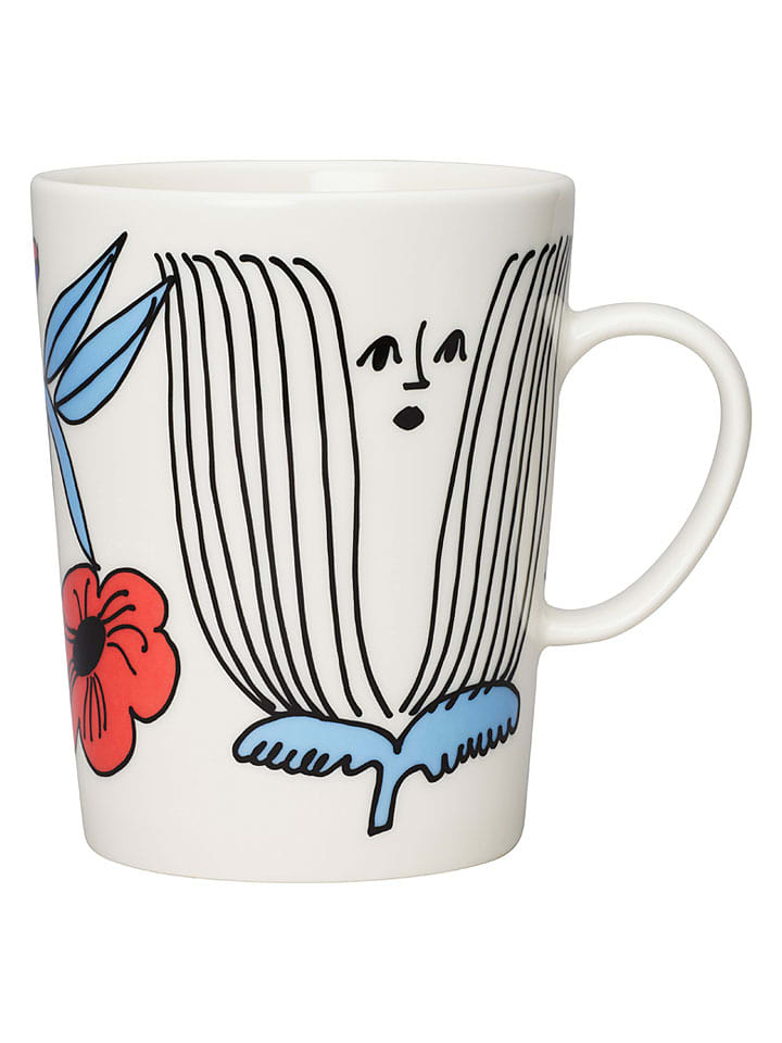 Moomin Kubek "Puutarhurit" w kolorze biało-czarno-błękitnym - 500 ml rozmiar: onesize
