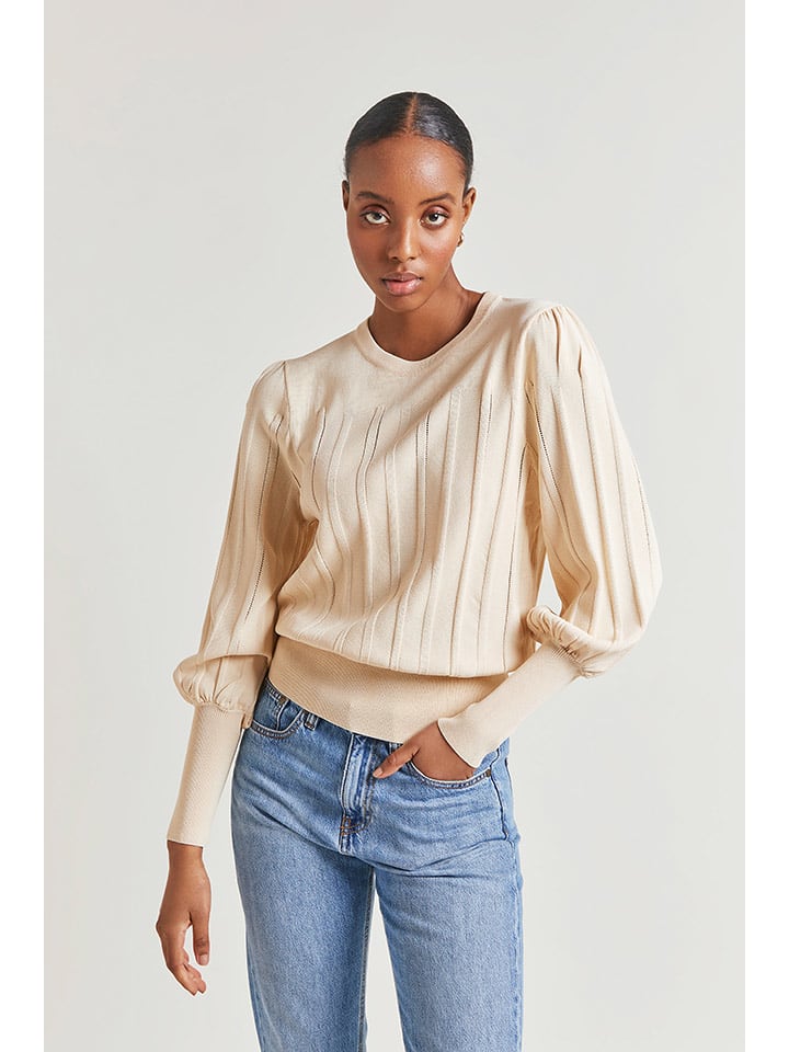 By Malina Sweter "Billie" w kolorze kremowym rozmiar: XL