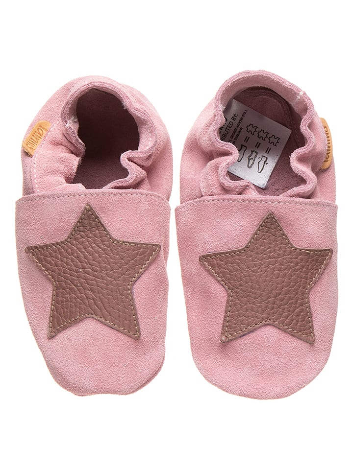 lamino Skórzane buty w kolorze jasnoróżowym do raczkowania rozmiar: 22/23