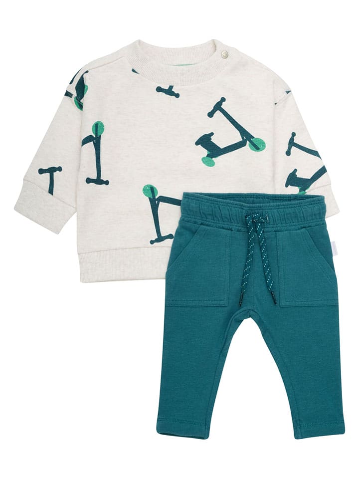 Noppies 2-częściowy zestaw "Slayton" w kolorze szaro-turkusowym rozmiar: 80