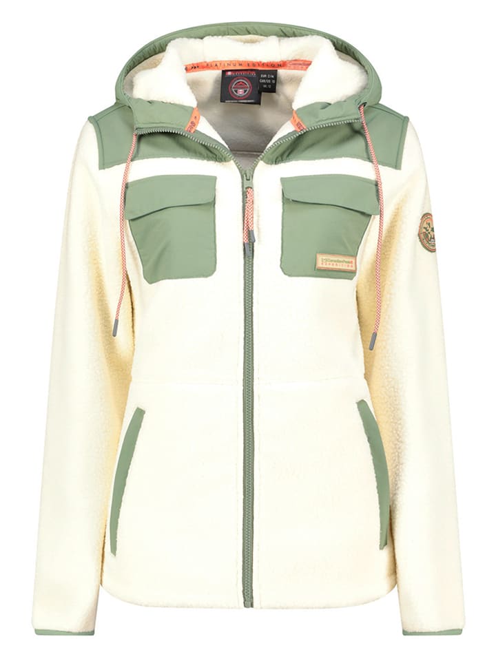 Canadian Peak Kurtka polarowa "Toulouseak" w kolorze kremowo-zielonym rozmiar: 3XL