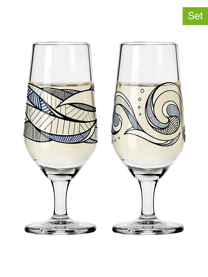 RITZENHOFF Kieliszki (2 szt.) "Brauchzeit" w kolorze niebieskim do shotów - 55 ml rozmiar: onesize
