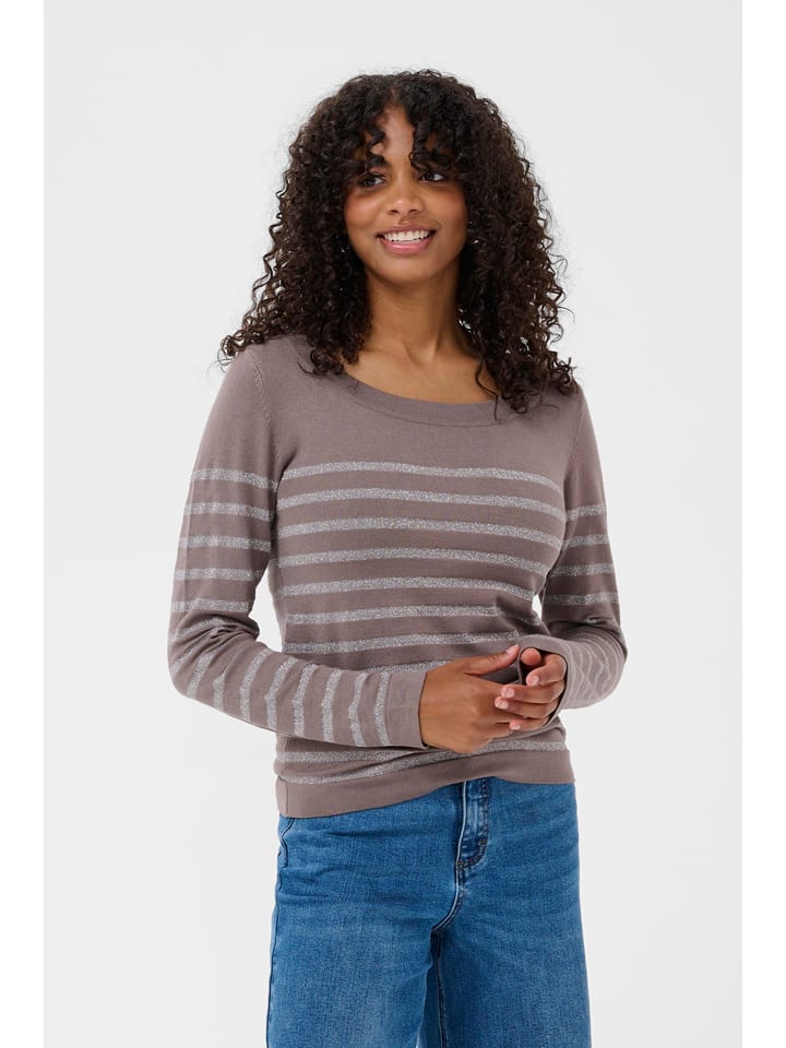 Kaffe Sweter w kolorze szarobrązowym rozmiar: M