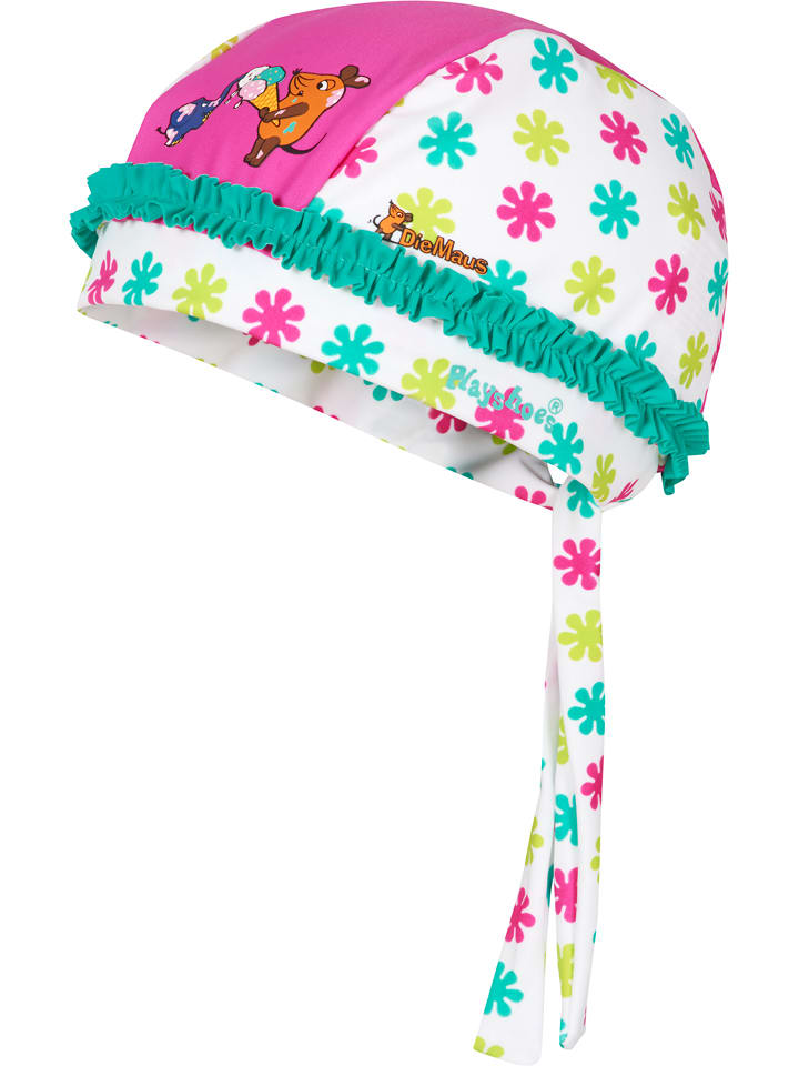 Playshoes Czapka plażowa w kolorze białym ze wzorem rozmiar: 53 cm