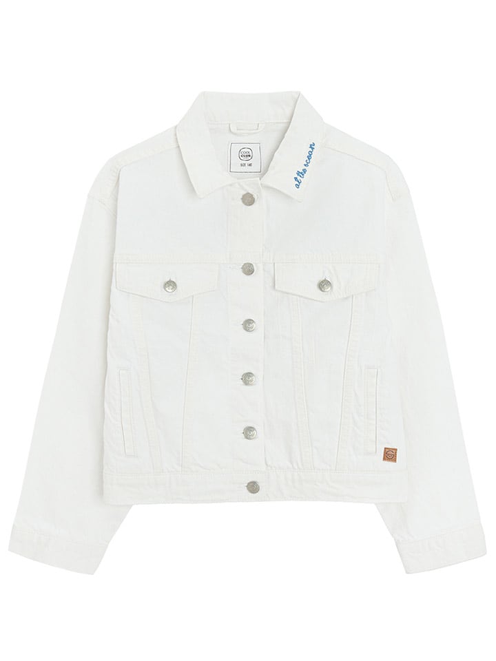 COOL CLUB Kurtka dżinsowa w kolorze białym rozmiar: 140