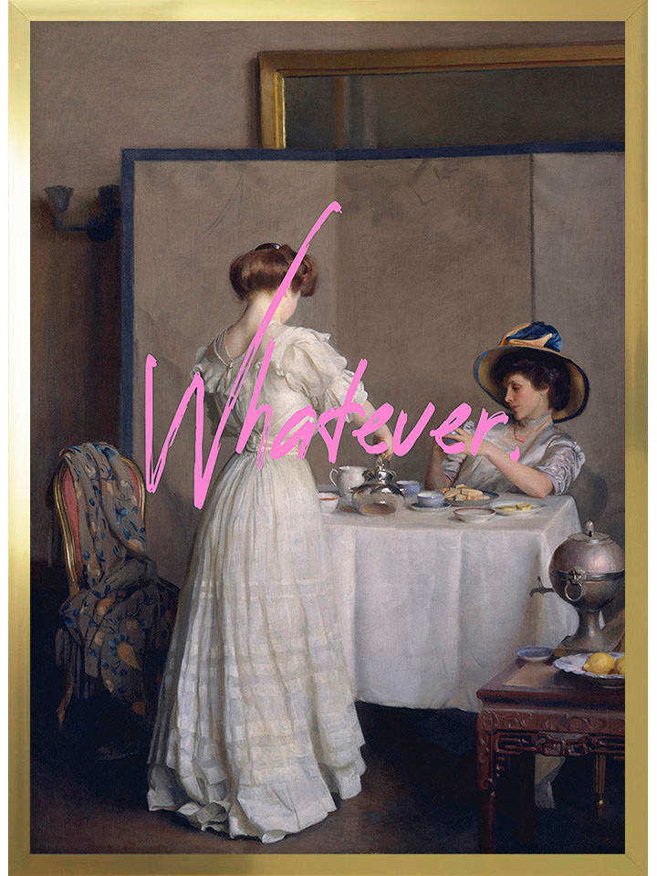 Ars Longa Druk artystyczny "Tea in the living room" w ramce - 70 x 50 cm rozmiar: onesize