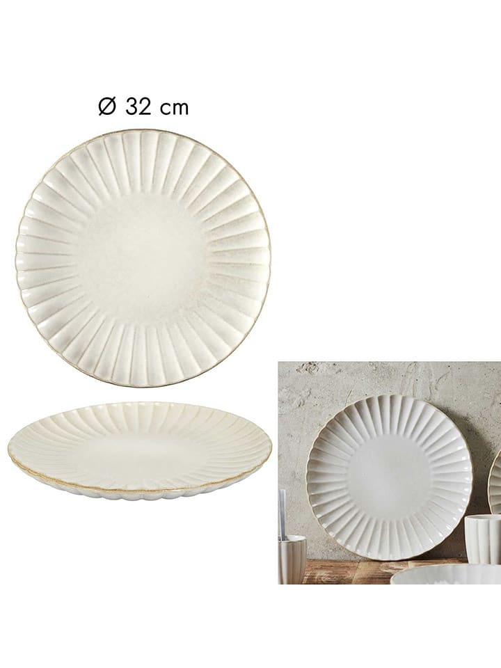 Make a Wish Talerz w kolorze biało-beżowym do serwowania - Ø 32 cm rozmiar: onesize