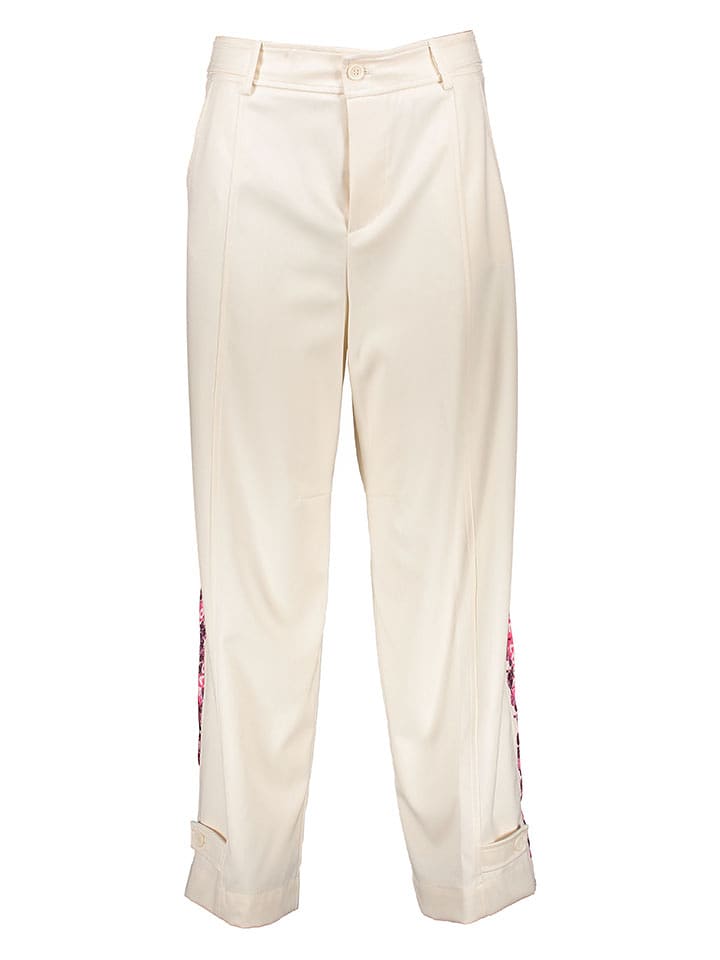 miss goodlife Spodnie w kolorze kremowym rozmiar: M