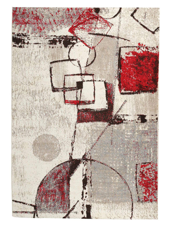 deco Rugs & Carpet Dywan "Decora" w kolorze szaro-czerwonym rozmiar: 80x150 cm