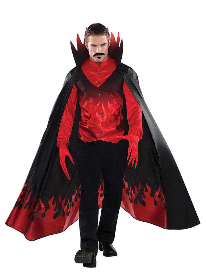 amscan 3-częściowy kostium "Diablo" w kolorze czerwono-czarnym rozmiar: M/L