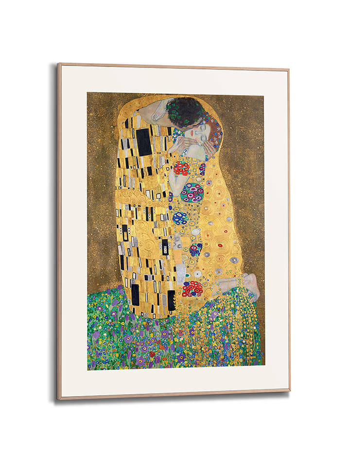 Orangewallz Druk artystyczny "Gustav Klimt - the kiss" w ramce rozmiar: 50x70 cm